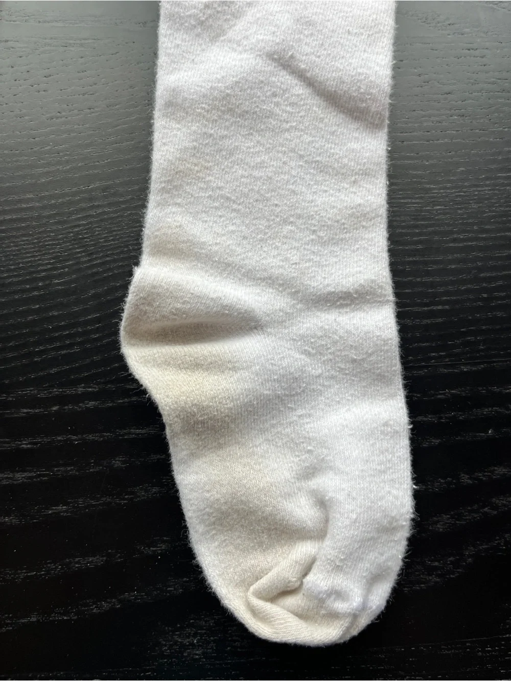 Girls Off White Knit Tights Size 7-10 Stretch Full Length Stockings